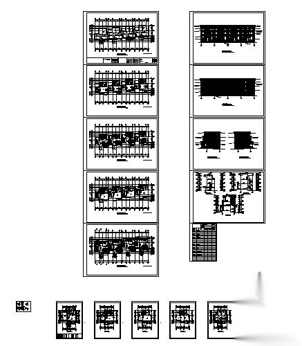 [辽宁]某三层联体别墅建筑施工图cad施工图下载【ID:149916129】