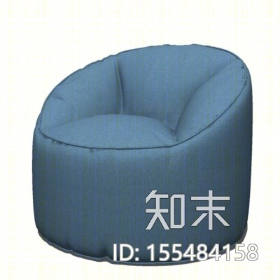 现代布艺懒人沙发SU模型下载【ID:155484158】