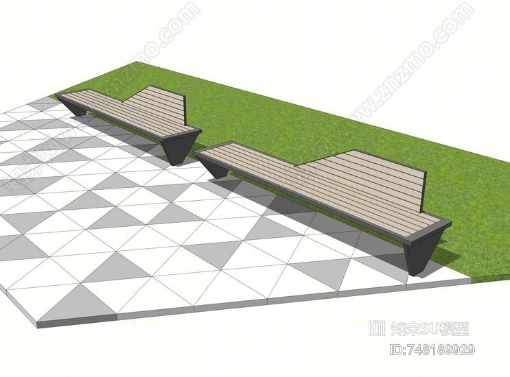 户外座椅SU模型下载【ID:748189929】