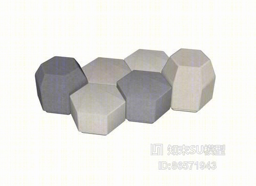 休闲石凳SU模型下载【ID:86571943】