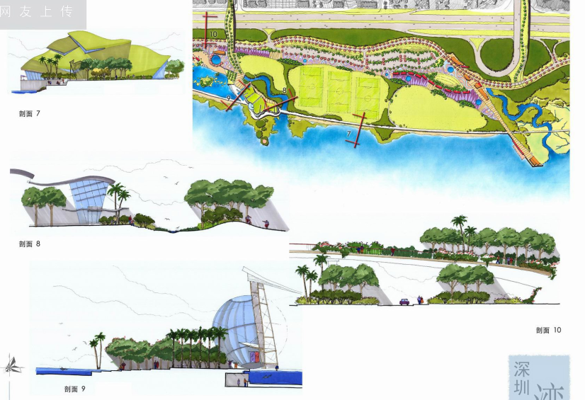 [广东]深圳湾滨海休闲带概念性景观设计文本（游乐园酒吧...cad施工图下载【ID:161015130】
