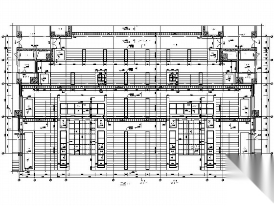 [湖北]8层现代风格大学图书馆建筑设计施工图（画图精细...cad施工图下载【ID:165609115】