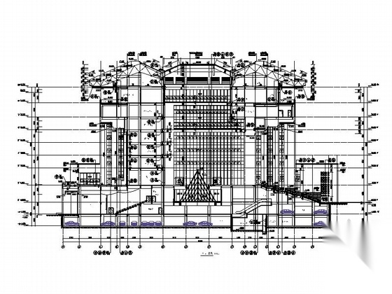 [湖北]8层现代风格大学图书馆建筑设计施工图（画图精细...cad施工图下载【ID:165609115】