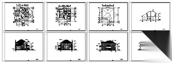 某小型二层别墅建筑方案图05cad施工图下载【ID:149921129】