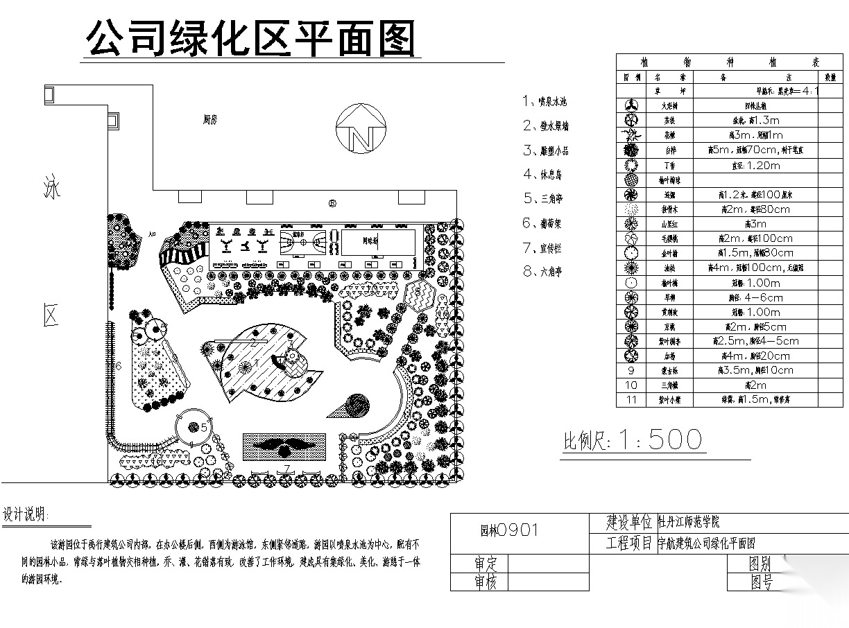 4套办公庭院景观设计CAD平面图cad施工图下载【ID:160714161】