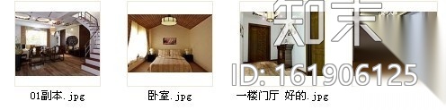 [云南]某简中式双层别墅装修图（含效果）cad施工图下载【ID:161906125】