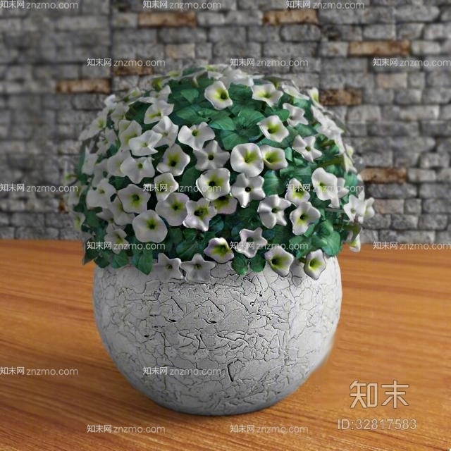 绿色盆栽3D模型下载【ID:32817583】