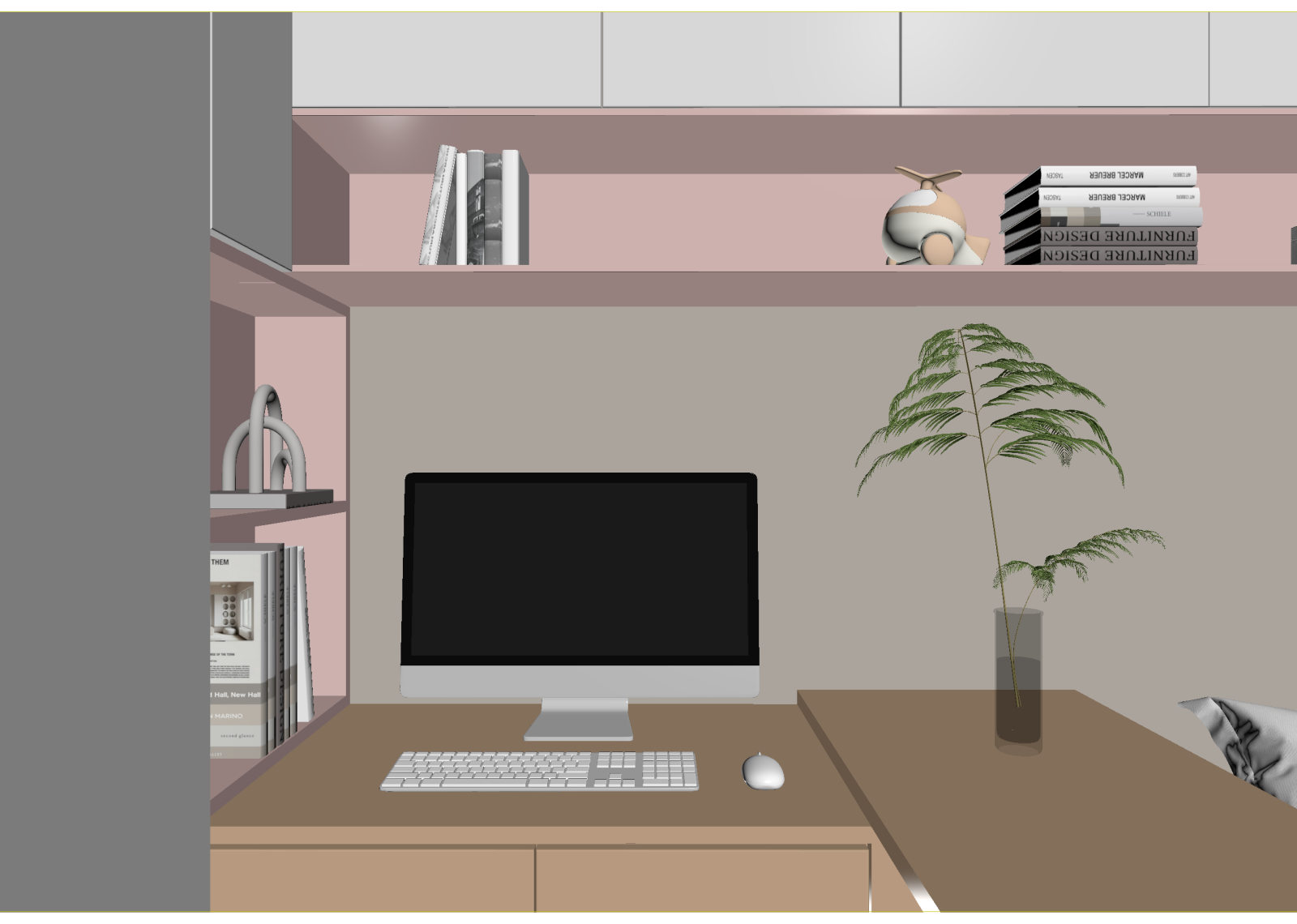 现代书房3D模型下载【ID:1214629275】