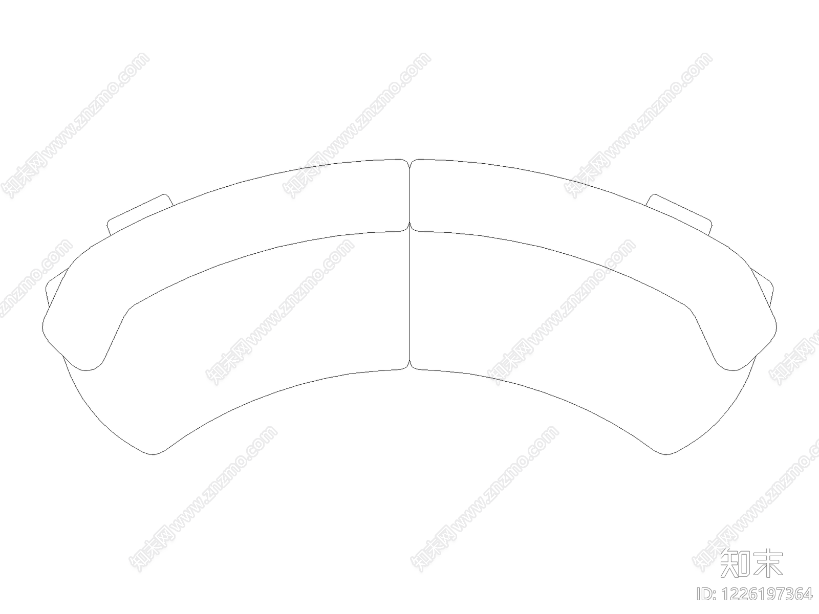 沙发cad施工图下载【ID:1226197364】