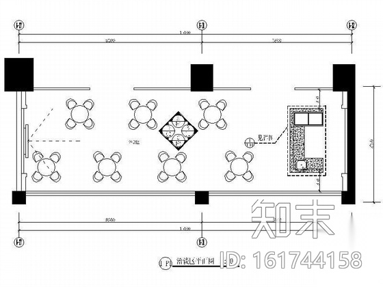 售楼中心洽谈区装修图cad施工图下载【ID:161744158】