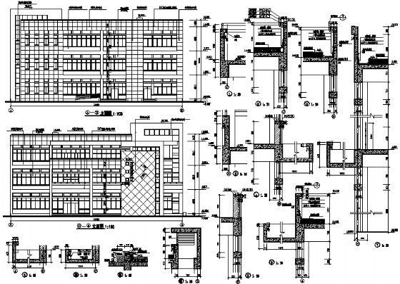 某食堂建筑施工图cad施工图下载【ID:151654174】