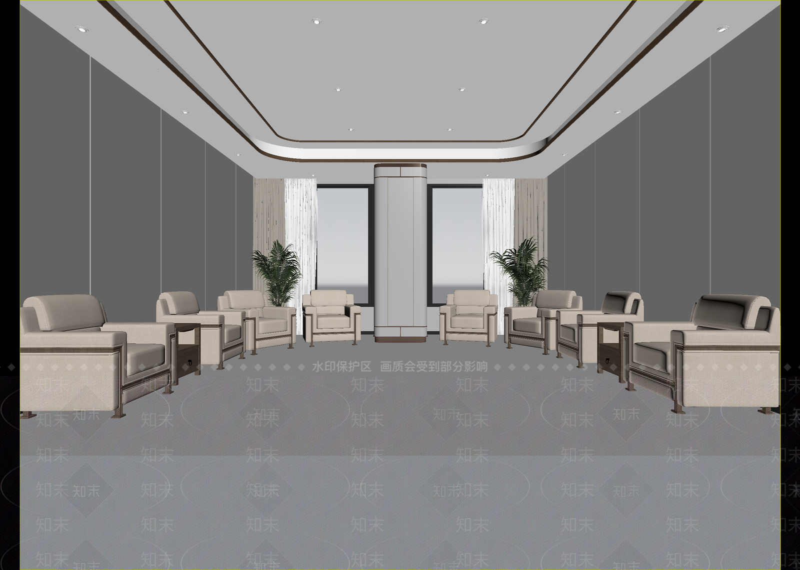 现代接待室3D模型下载【ID:1215146671】