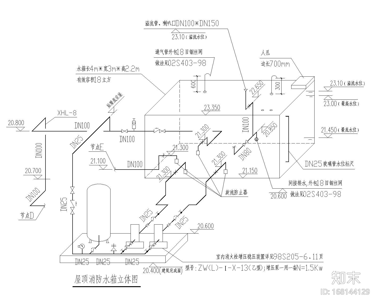 科研楼、生产车间、综合楼、人防给排水设计施工图下载【ID:168144129】