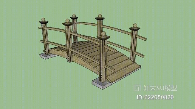 日本花园桥SU模型下载【ID:622050829】