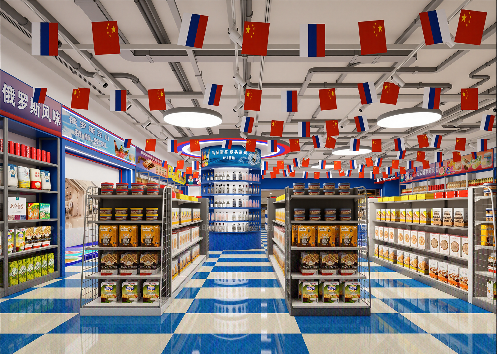 现代超市3D模型下载【ID:1214952264】