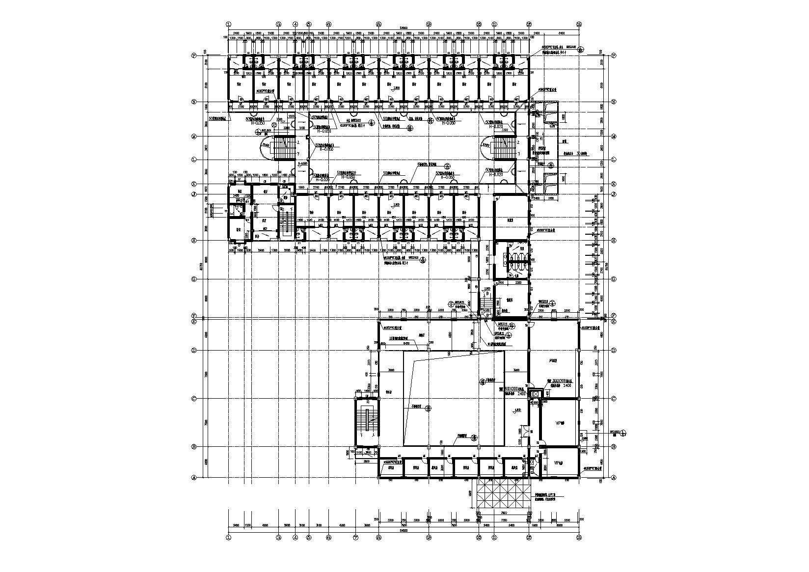 多层食堂庭院宿舍楼建筑施工图施工图下载【ID:164872195】