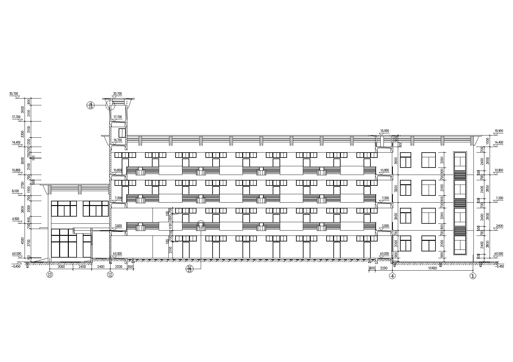 多层食堂庭院宿舍楼建筑施工图施工图下载【ID:164872195】