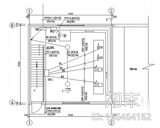 某厂区消防水泵房图纸cad施工图下载【ID:166464162】