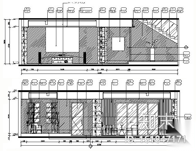 [珠海]新中式风格别墅施工图（含效果）cad施工图下载【ID:161847171】