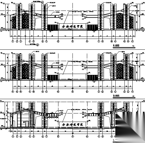 [安徽]17年某大学公共教学楼设计全专业施工图（含大门...施工图下载【ID:151550110】