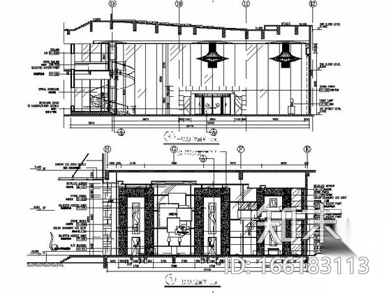 [南昌]国际化五星级假日酒店大堂装修施工图（含效果）施工图下载【ID:166183113】