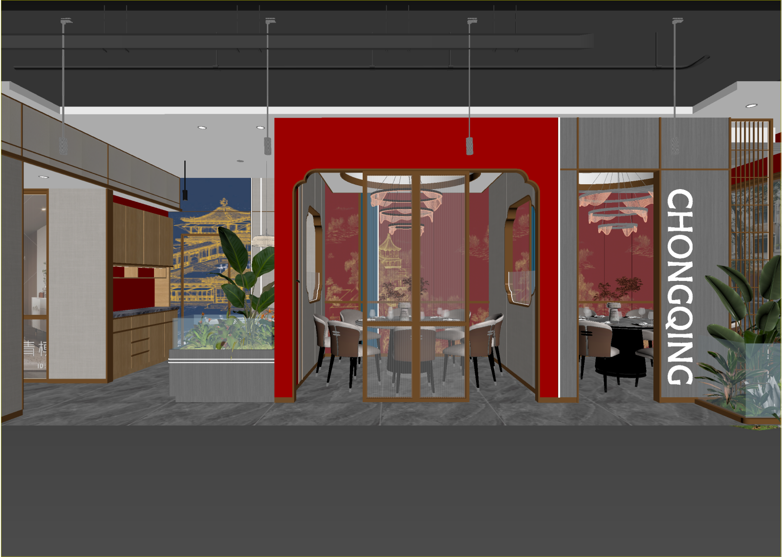 中式中餐厅3D模型下载【ID:1214443337】