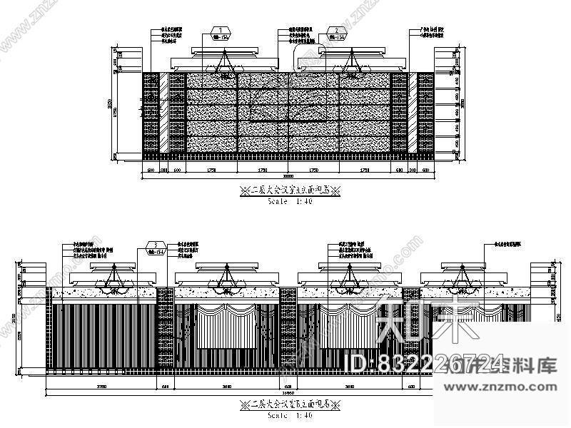 图块/节点酒店会议室立面图施工图下载【ID:832226724】