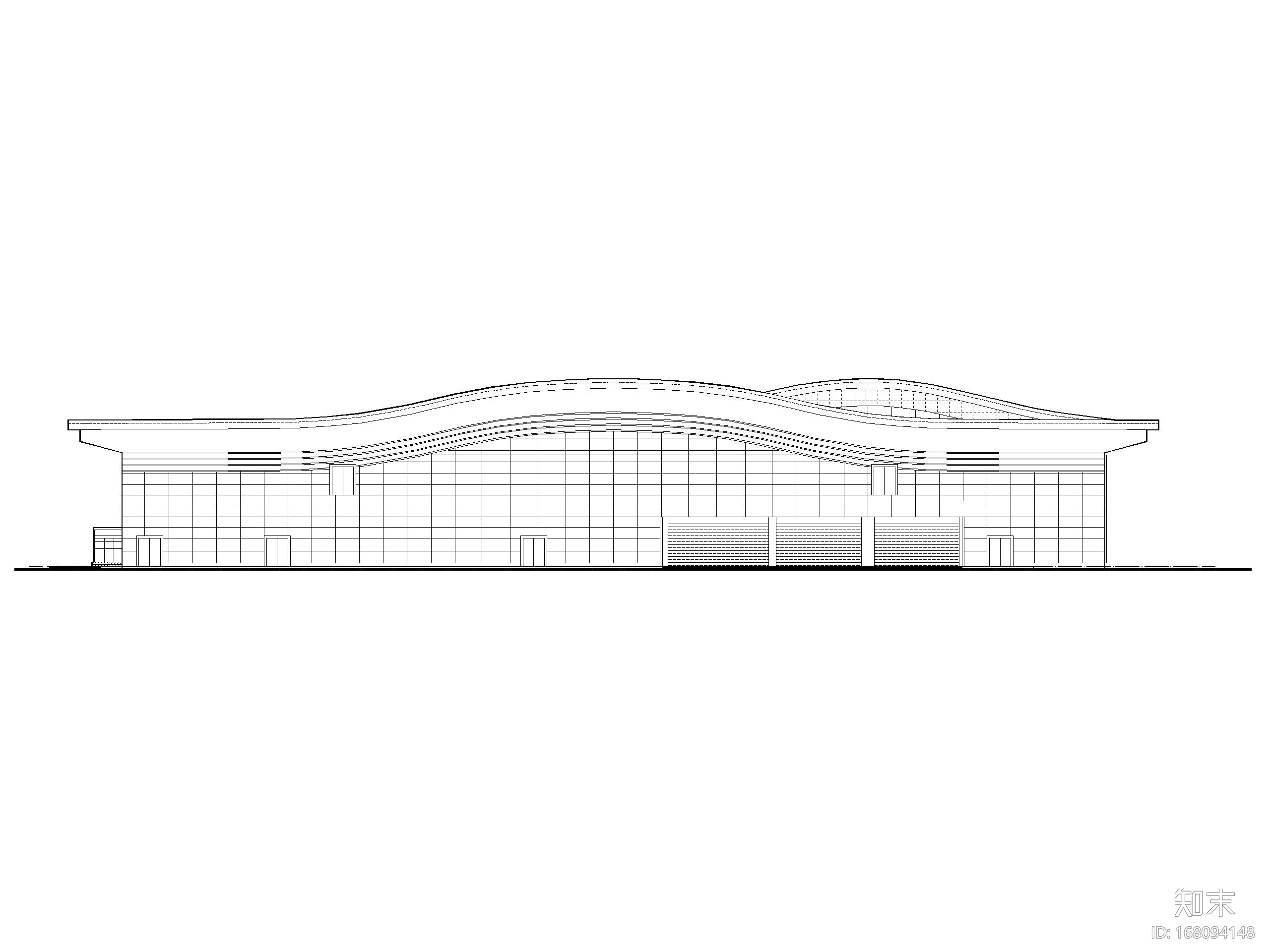 [重庆]民用机场建设航站楼建筑施工图cad施工图下载【ID:168094148】