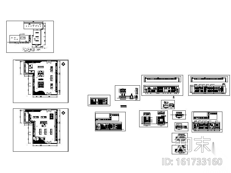 某服装专卖店施工图cad施工图下载【ID:161733160】