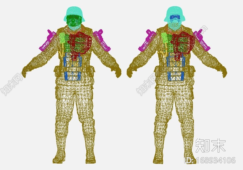 次世代科幻士兵CG模型下载【ID:168934106】