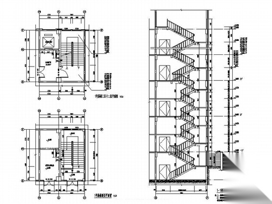 [重庆]知名大学院系高层办公楼建筑施工图cad施工图下载【ID:166552154】