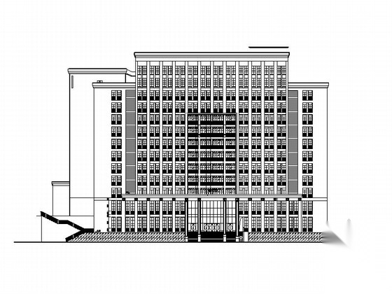 [重庆]知名大学院系高层办公楼建筑施工图cad施工图下载【ID:166552154】