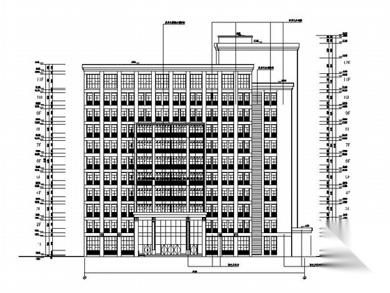 [重庆]知名大学院系高层办公楼建筑施工图cad施工图下载【ID:166552154】