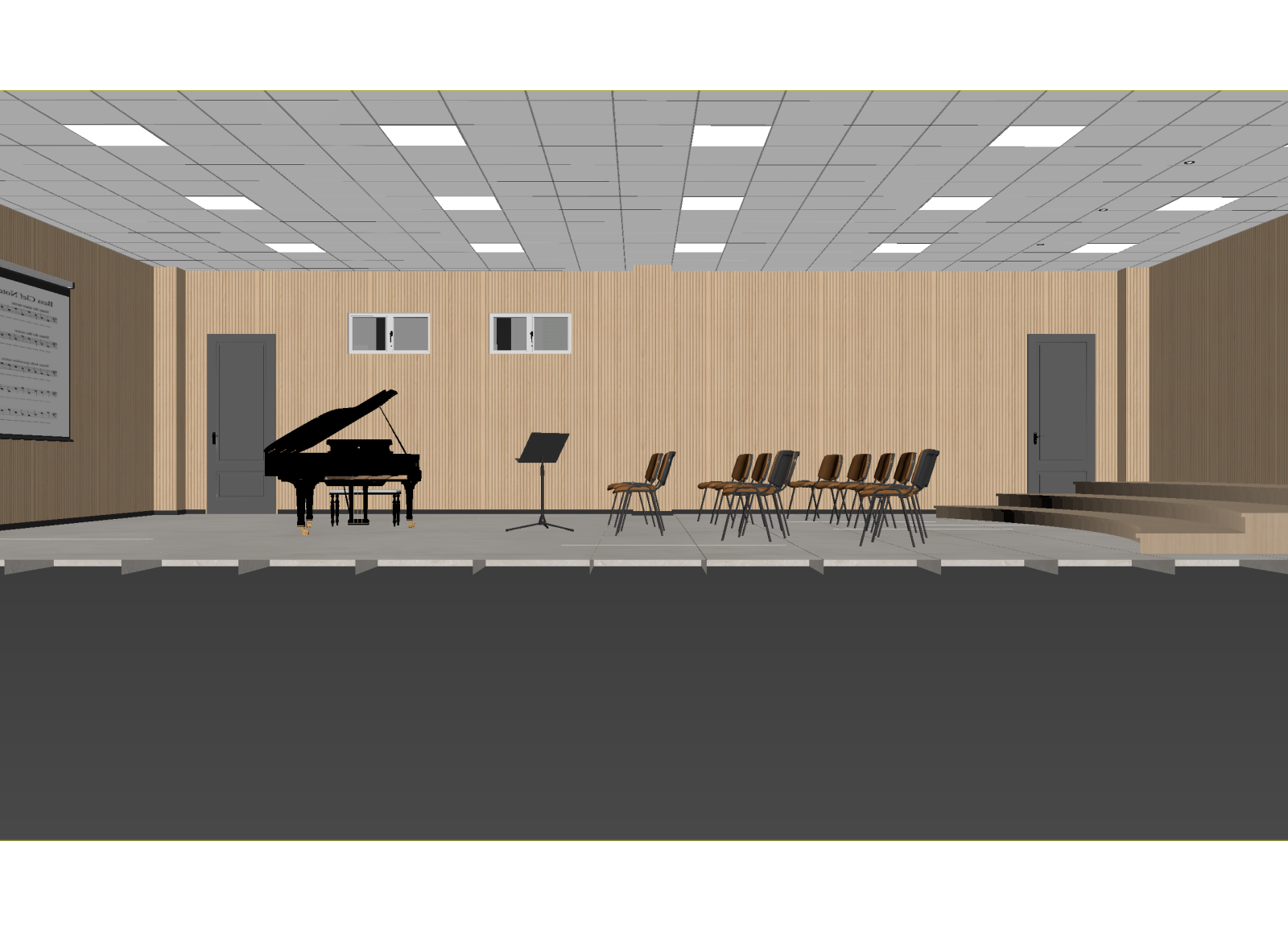 现代报告厅3D模型下载【ID:1214308037】