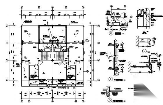 南京爱涛-漪水园G型别墅建筑施工图cad施工图下载【ID:149919148】