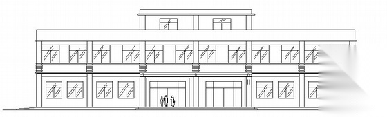 某三层办公楼建筑施工图cad施工图下载【ID:151402129】