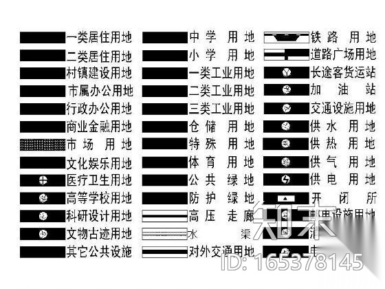 CAD图例使用大全cad施工图下载【ID:165378145】