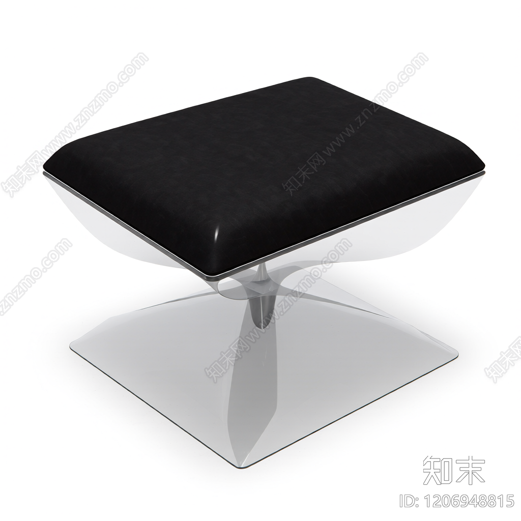 黑色软垫凳3D模型下载【ID:1206948815】