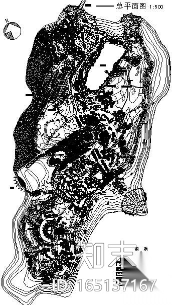某湖月亮岛详细规划cad施工图下载【ID:165137167】
