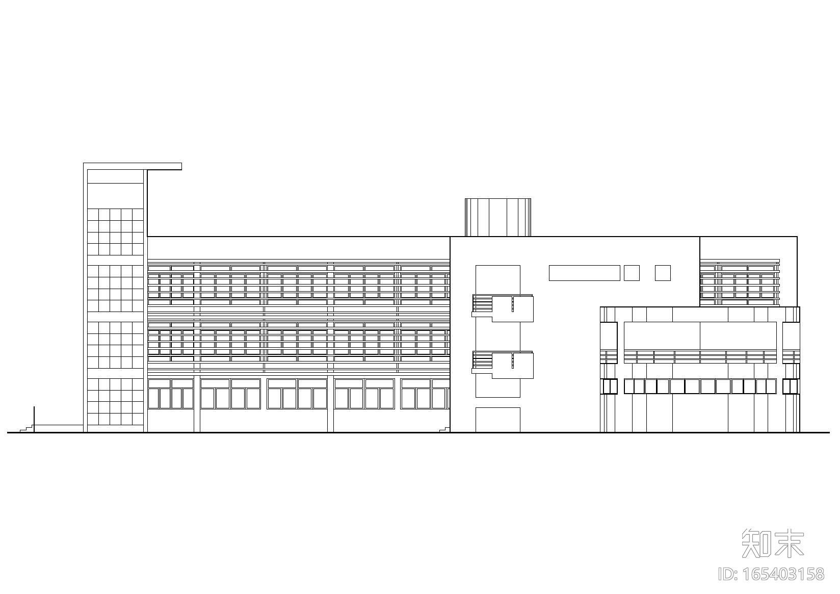 [湖北]潜江市中心医院建筑工程方案图cad施工图下载【ID:165403158】