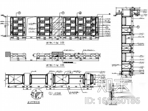 会所VIP储物柜详图cad施工图下载【ID:166860186】