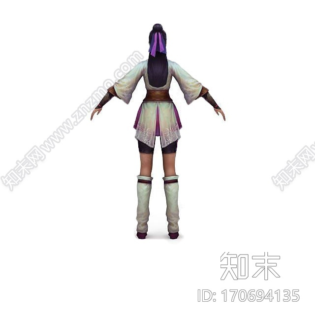 现代3D笑傲江湖女角色CG模型下载【ID:170694135】