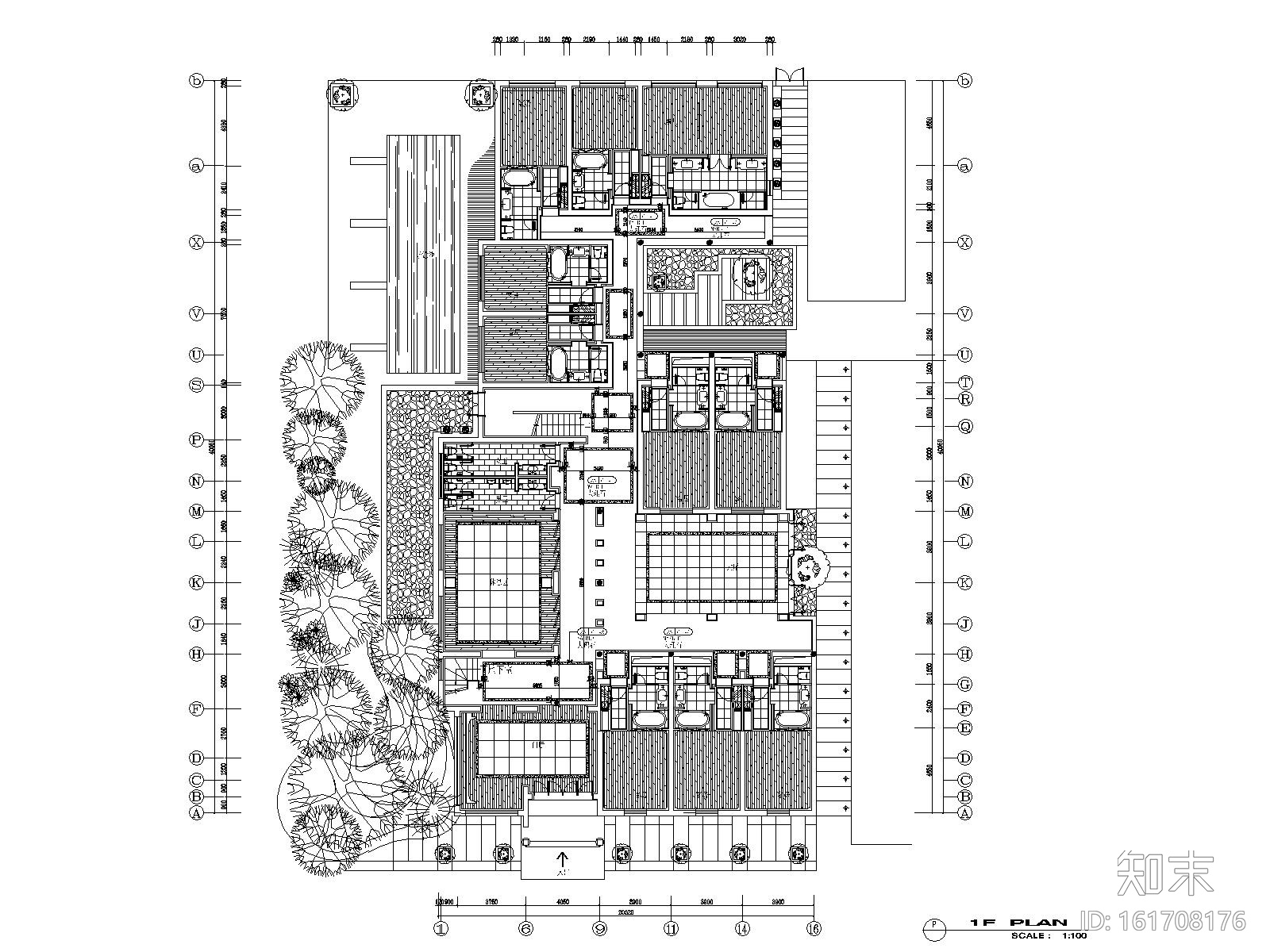 金螳螂丽江苏荷酒店施工图（带庭院景观）施工图下载【ID:161708176】