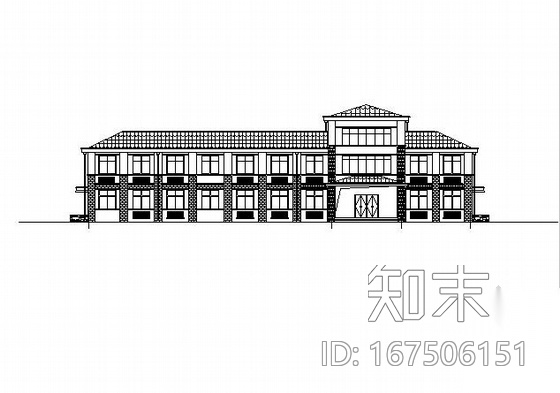 [河南]两层坡瓦屋面宿舍及综合楼建筑施工图（含结构电气...cad施工图下载【ID:167506151】