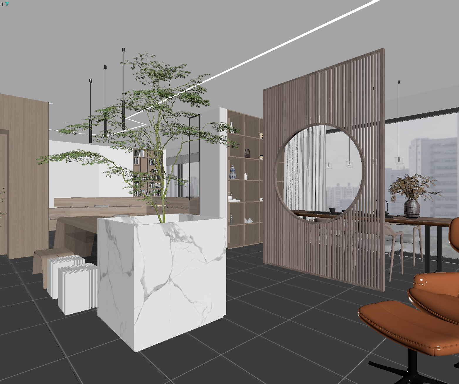 现代咖啡厅3D模型下载【ID:1215153131】