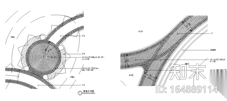 景观铺装|130套铺地CAD图案1-70施工图下载【ID:164889114】