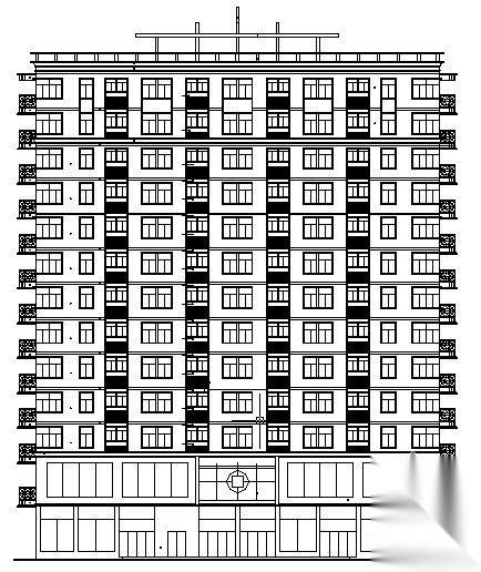 某十层商业用楼建筑施工图cad施工图下载【ID:149845154】