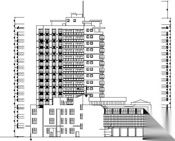 某十五层商住楼建筑施工图cad施工图下载【ID:149574183】