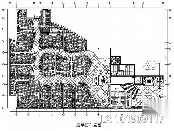 [湖北]高端现代商务酒店室内装修施工图（含效果）cad施工图下载【ID:161909117】