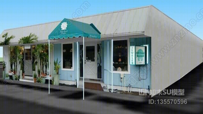 霍布音像珠宝花店SU模型下载【ID:135570596】